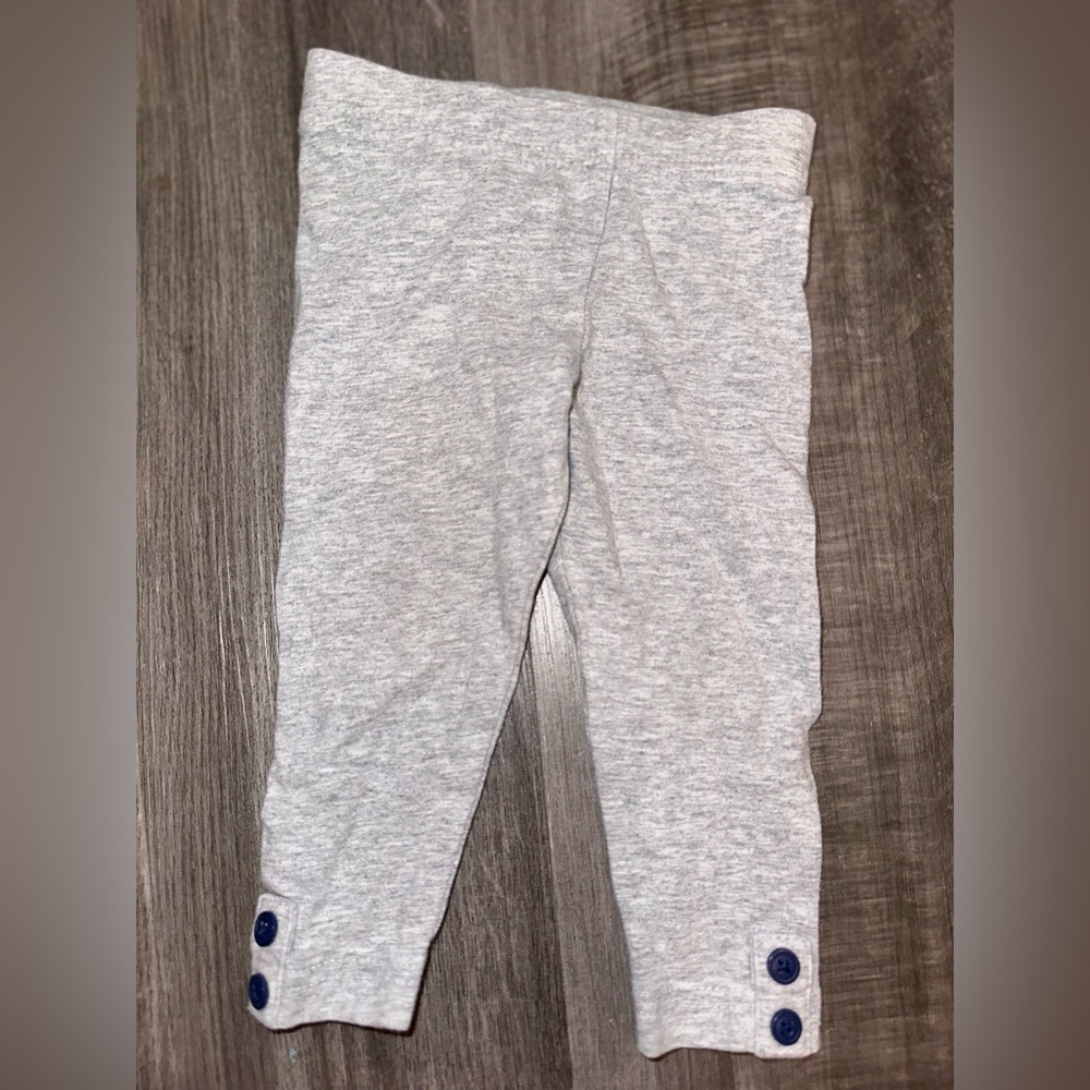 Carter's Light Gray Kids Leggings with Button Detail